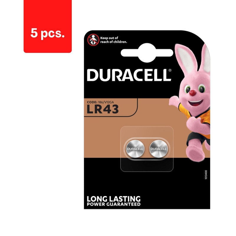 Patareid DURACELL LR43, 2 tk., pakis 5 tk. цена и информация | Patareid | kaup24.ee