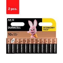 Батарейки DURACELL AA, LR6, 12 шт., в упаковке 2 шт. цена и информация | Батарейки | kaup24.ee