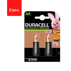 Аккумуляторы DURACELL AA (2500 мА·ч), LR6, 2 шт., в упаковке 2 шт. цена и информация | Батарейки | kaup24.ee