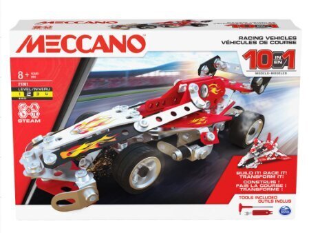 Konstruktor Meccano 10in1 Racing Vehicles 6060104, 225-osaline hind ja info | Klotsid ja konstruktorid | kaup24.ee