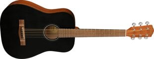 Akustiline kitarr Fender FA-15 STEEL 3/4 BLACK W/BAG WN hind ja info | Kitarrid | kaup24.ee