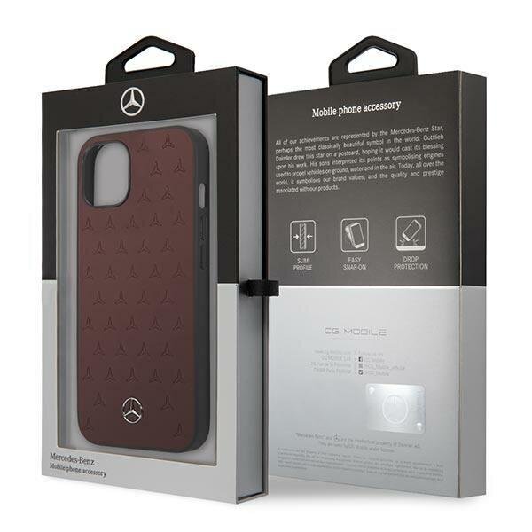 Mercedes MEHCP13MPSQRE iPhone 13 6.1 "red Leather Stars hind ja info | Telefoni kaaned, ümbrised | kaup24.ee