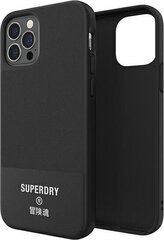 Чехол для iPhone 12 Pro Max из литого холста SuperDry, черный цена и информация | Чехлы для телефонов | kaup24.ee