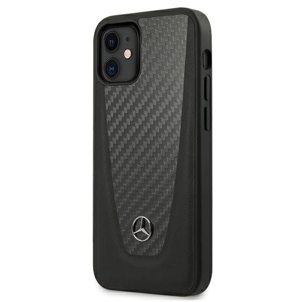 Mercedes MEHCP12SACABK iPhone 12 mini 5,4" black Carbon Dynamic Line hind ja info | Telefoni kaaned, ümbrised | kaup24.ee