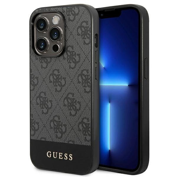 Guess GUHCP14LG4GLGR iPhone 14 Pro 6.1 "gray / gray hard 4G Stripe Collection цена и информация | Telefoni kaaned, ümbrised | kaup24.ee