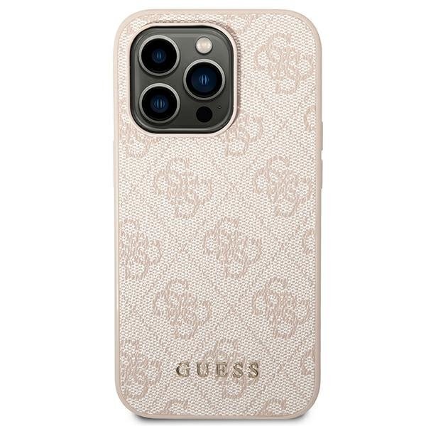 Guess GUHCP14XG4GFPI iPhone 14 Pro Max 6.7 "pink / pink hard 4G Metal Gold Logo hind ja info | Telefoni kaaned, ümbrised | kaup24.ee