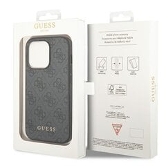 Guess GUHCP14XG4GFGR iPhone 14 Pro Max 6.7 "gray / gray hard 4G Metal Gold Logo hind ja info | Telefoni kaaned, ümbrised | kaup24.ee