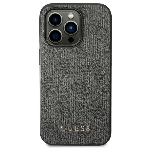 Guess GUHCP14XG4GFGR iPhone 14 Pro Max 6.7 "gray / gray hard 4G Metal Gold Logo цена и информация | Telefoni kaaned, ümbrised | kaup24.ee