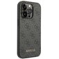 Guess GUHCP14XG4GFGR iPhone 14 Pro Max 6.7 "gray / gray hard 4G Metal Gold Logo цена и информация | Telefoni kaaned, ümbrised | kaup24.ee