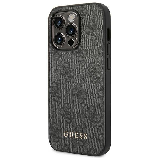 Guess GUHCP14XG4GFGR iPhone 14 Pro Max 6.7 "gray / gray hard 4G Metal Gold Logo цена и информация | Telefoni kaaned, ümbrised | kaup24.ee