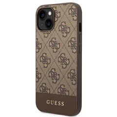 Guess GUHCP14SG4GLBR iPhone 14 6.1 "brown / brown hard 4G Stripe Collection hind ja info | Telefoni kaaned, ümbrised | kaup24.ee