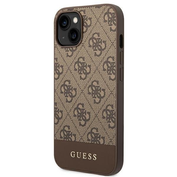 Guess GUHCP14SG4GLBR iPhone 14 6.1 "brown / brown hard 4G Stripe Collection цена и информация | Telefoni kaaned, ümbrised | kaup24.ee