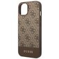 Guess GUHCP14SG4GLBR iPhone 14 6.1 "brown / brown hard 4G Stripe Collection цена и информация | Telefoni kaaned, ümbrised | kaup24.ee