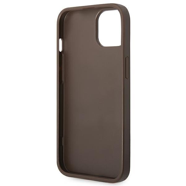 Guess GUHCP14SG4GLBR iPhone 14 6.1 "brown / brown hard 4G Stripe Collection цена и информация | Telefoni kaaned, ümbrised | kaup24.ee