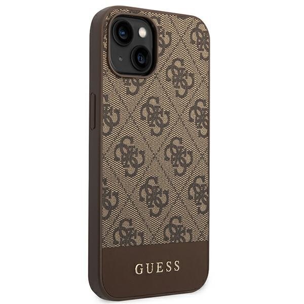 Guess GUHCP14SG4GLBR iPhone 14 6.1 "brown / brown hard 4G Stripe Collection цена и информация | Telefoni kaaned, ümbrised | kaup24.ee