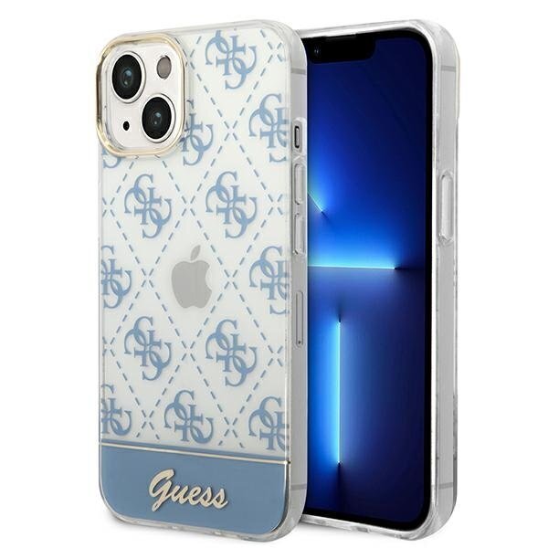 Guess GUHCP14SHG4MHB iPhone 14 6.1 "blue / blue 4G Pattern Script цена и информация | Telefoni kaaned, ümbrised | kaup24.ee