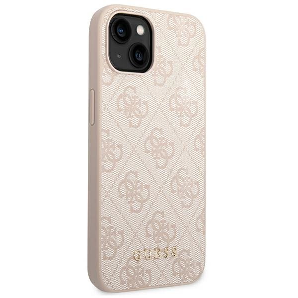 Guess GUHCP14SG4GFPI iPhone 14 6.1 "pink / pink hard 4G Metal Gold Logo hind ja info | Telefoni kaaned, ümbrised | kaup24.ee