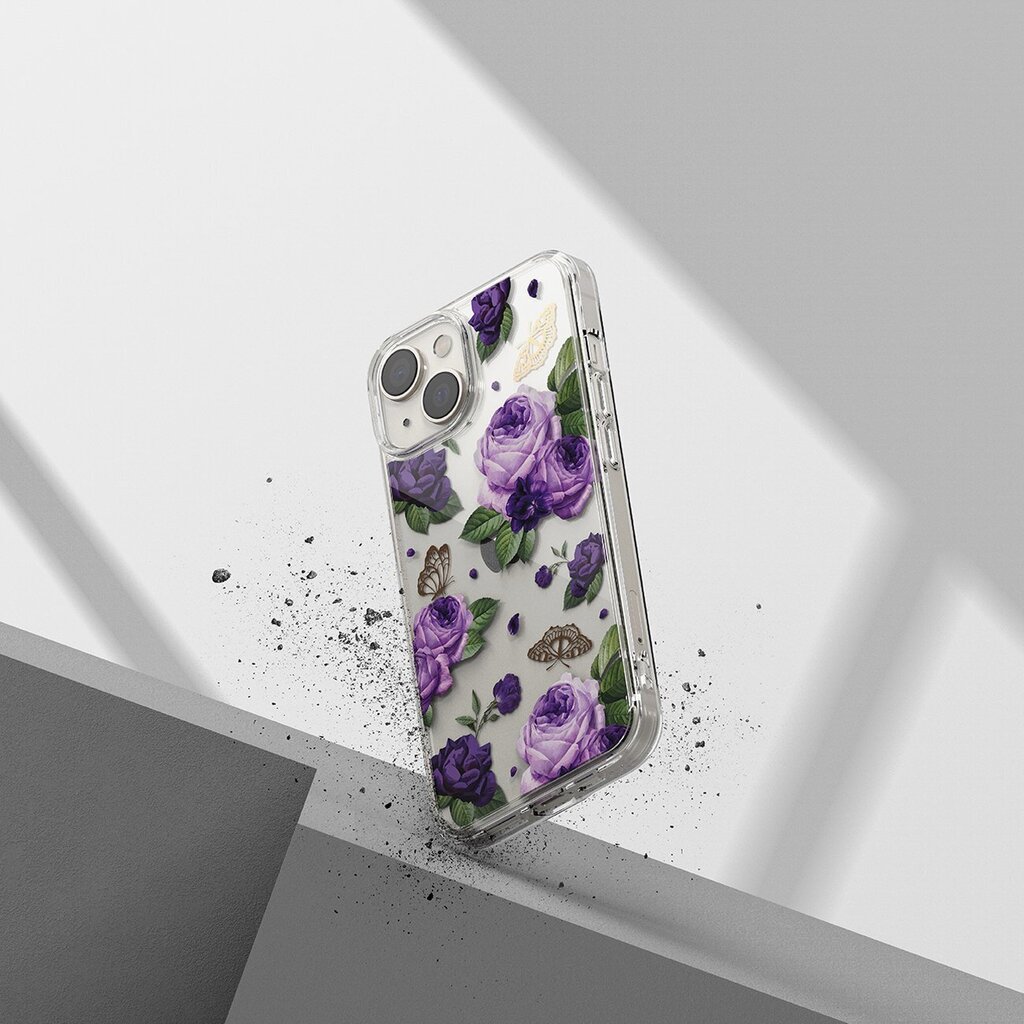 Ringke Fusion iPhone 14 Plus transparent (Purple rose) (FD637E29) цена и информация | Telefoni kaaned, ümbrised | kaup24.ee