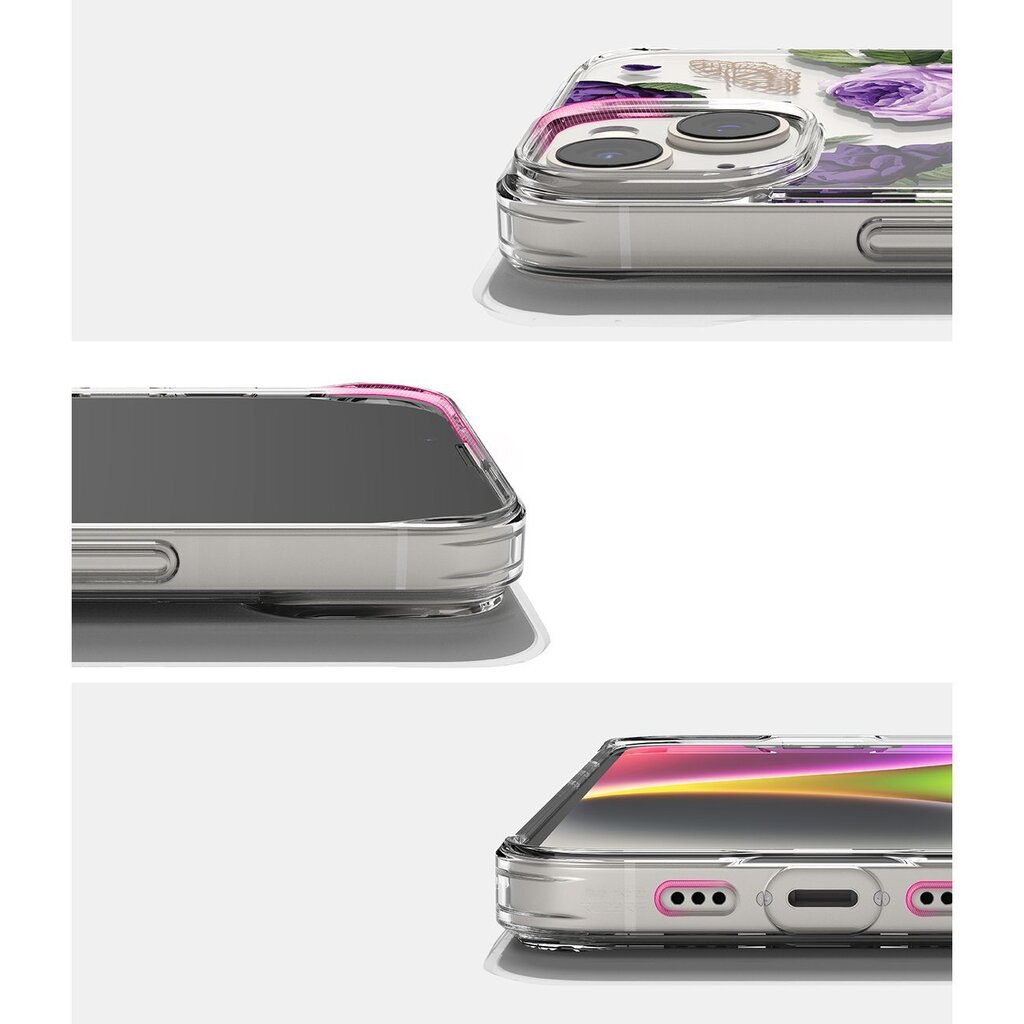 Ringke Fusion iPhone 14 Plus transparent (Purple rose) (FD637E29) цена и информация | Telefoni kaaned, ümbrised | kaup24.ee