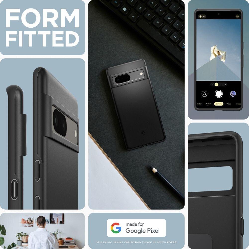 Spigen Thin Fit Google Pixel 7 black цена и информация | Telefoni kaaned, ümbrised | kaup24.ee