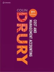 Cost and Management Accounting 9th edition цена и информация | Книги по экономике | kaup24.ee