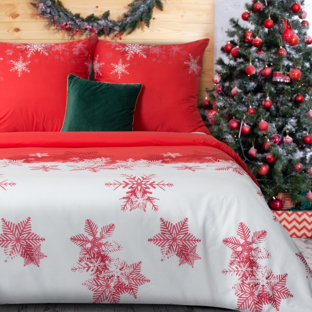 Jõuluteemaline voodipesukomplekt Deluxe, 160x200, 3-osaline hind ja info | Voodipesukomplektid | kaup24.ee