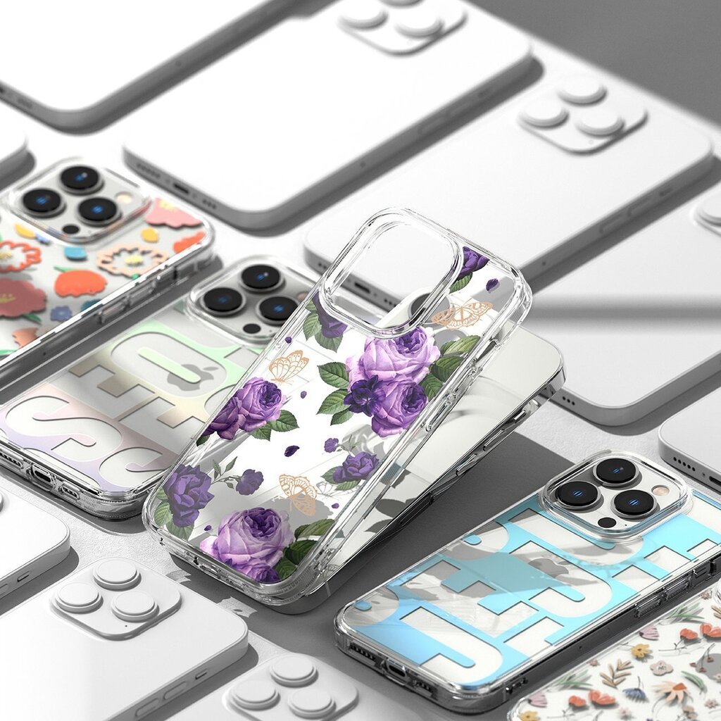 Ringke Fusion iPhone 14 Pro transparent (Purple rose) (FD641E29) цена и информация | Telefoni kaaned, ümbrised | kaup24.ee