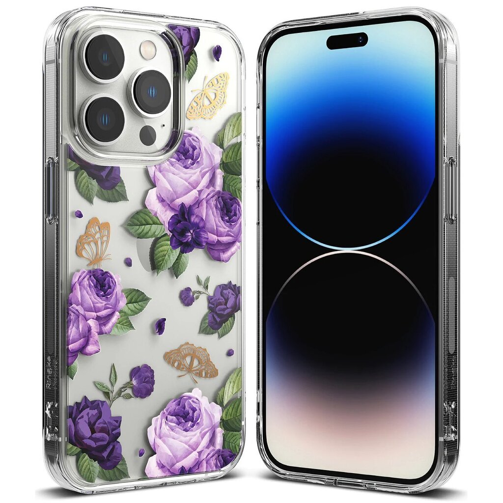 Ringke Fusion iPhone 14 Pro transparent (Purple rose) (FD641E29) цена и информация | Telefoni kaaned, ümbrised | kaup24.ee