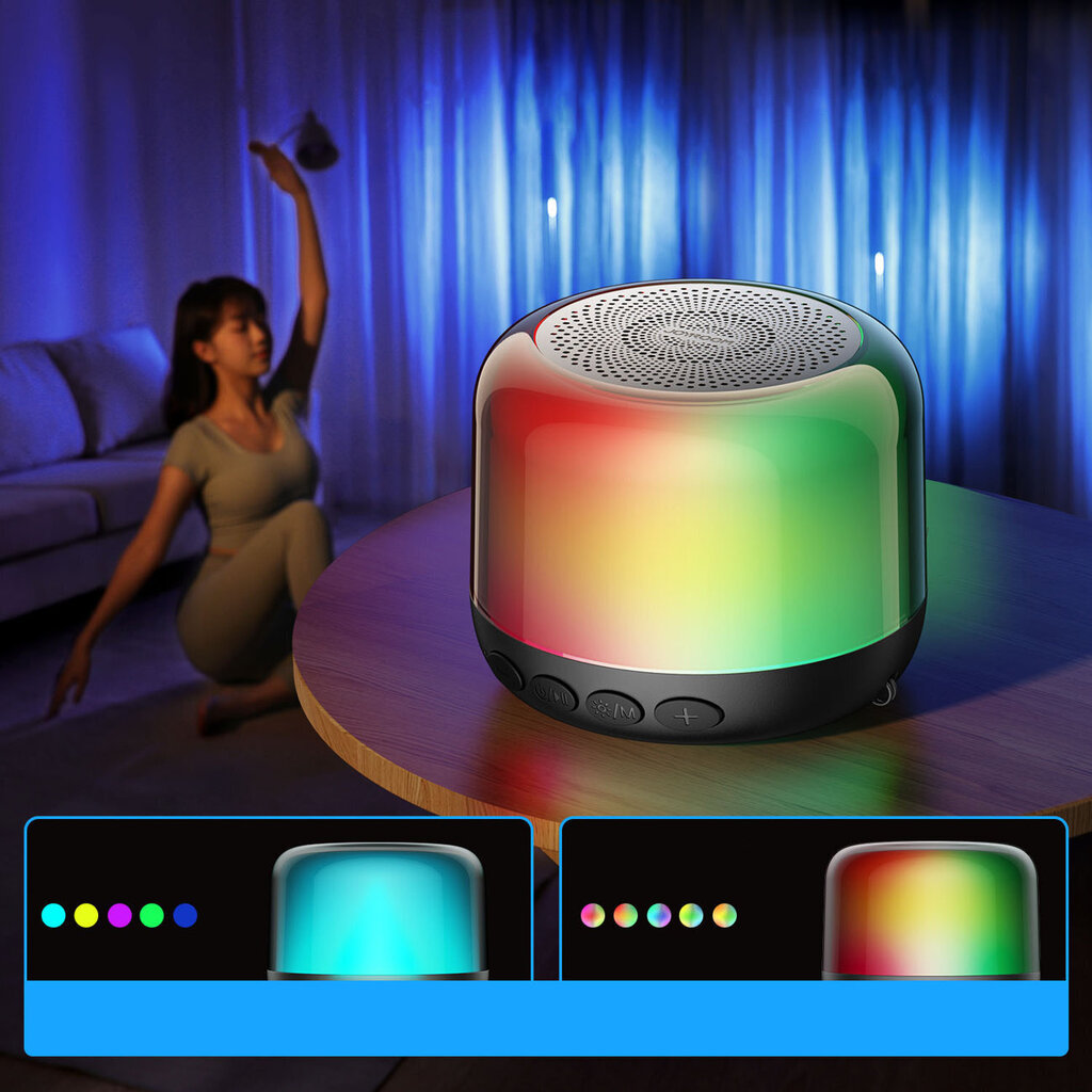 Joyroom JR-ML03, Bluetooth 5.0 RGB Wireless Speaker Black hind ja info | Kõlarid | kaup24.ee