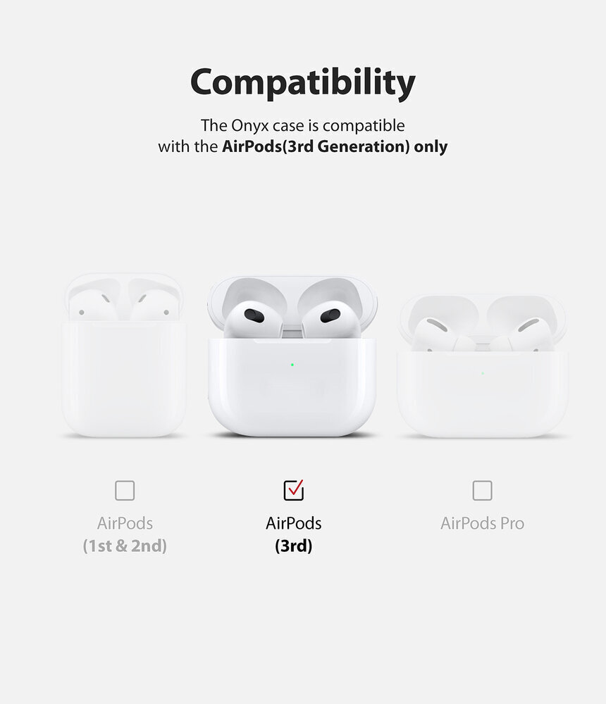 Ringke Onyx, AirPods 3 Black (EC52336RS) hind ja info | Kõrvaklappide tarvikud | kaup24.ee