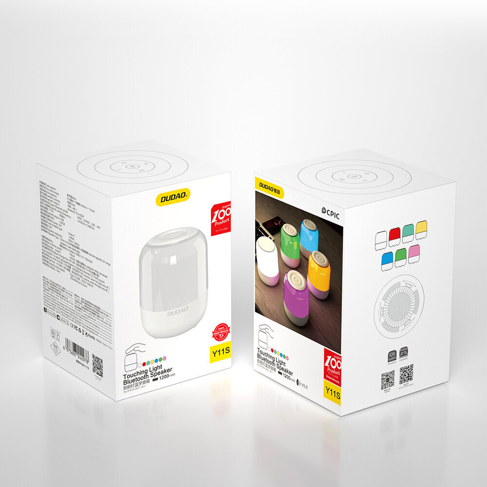 Dudao Y11S, Wireless Bluetooth 5.0 RGB 5W 1200mAh white hind ja info | Kõlarid | kaup24.ee