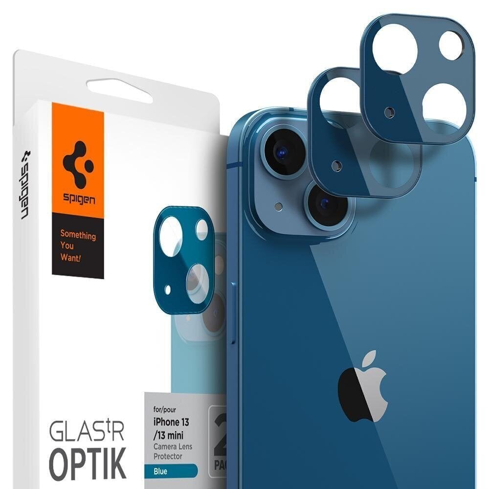 Spigen Optik Lens Protector, iPhone 13 mini / 13 Blue цена и информация | Ekraani kaitsekiled | kaup24.ee