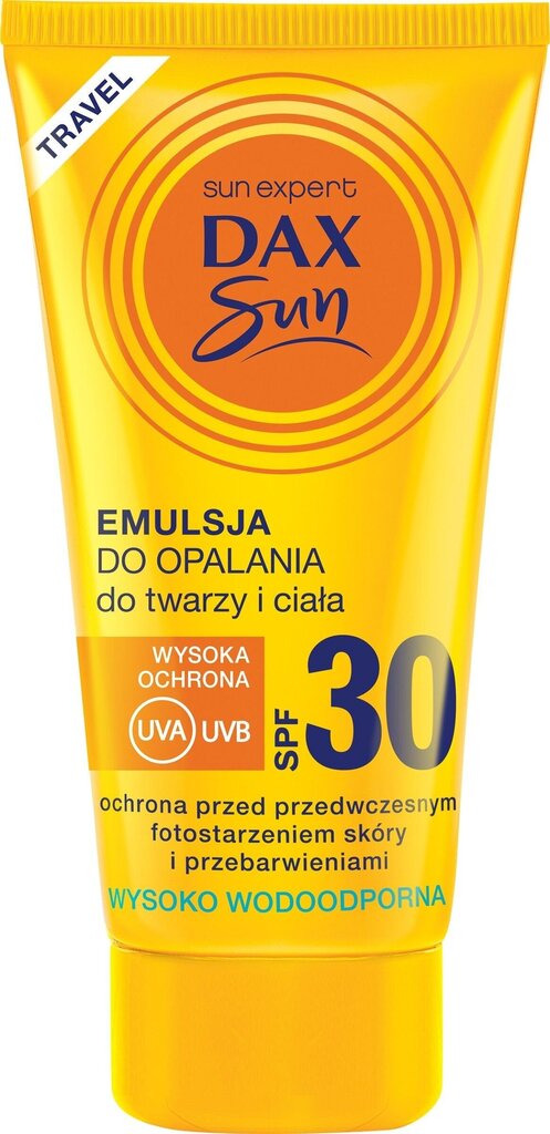 Päikesekaitsekreem näole ja kehale Dax Sun SPF 30 travel, 50ml hind ja info | Päikesekreemid | kaup24.ee