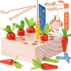 Деревянная игра - Морковка и рабочие ZA3818 цена и информация | Развивающие игрушки | kaup24.ee