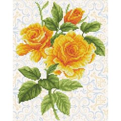 Teemantmosaiik Yellow Rose Bouquet, 36x28 cm цена и информация | Алмазная мозаика | kaup24.ee