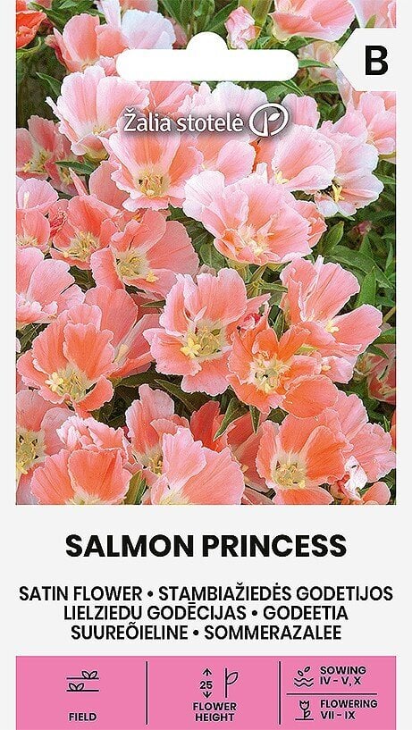 Stambiažiedės godetijos Salmon Princes цена и информация | Lilleseemned | kaup24.ee