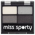 Тени для век Miss Sporty Quattro Studio 3.2 г, 404 Smoky Black