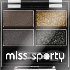 Тени для век Miss Sporty Quattro Studio 3.2 г, 414 Smokey цена и информация | Тушь, средства для роста ресниц, тени для век, карандаши для глаз | kaup24.ee