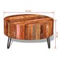 vidaXL ümmargune kohvilaud taastatud puidust hind ja info | Diivanilauad | kaup24.ee