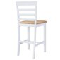 vidaXL baaritoolid 2 tk, valge, kangas hind ja info | Söögilaua toolid, köögitoolid | kaup24.ee