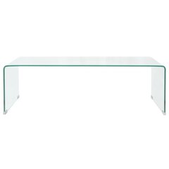 Журнальный столик, прозрачный, 98x45x30 см, закаленное стекло цена и информация | Журнальные столики | kaup24.ee