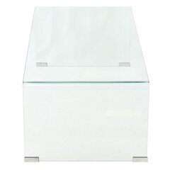 vidaXL karastatud klaasist kohvilaud 100 x 48 x 33 cm läbipaistev hind ja info | Diivanilauad | kaup24.ee