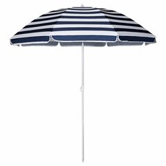 Садовый зонт, бело-черный цена и информация | Зонты, маркизы, стойки | kaup24.ee