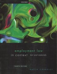 Employment Law in Context 4th Revised edition hind ja info | Majandusalased raamatud | kaup24.ee