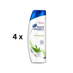 Šampoon Head & Shoulders Sensitive tundlikule peanahale, 400 ml, pakis 4 tk hind ja info | Šampoonid | kaup24.ee