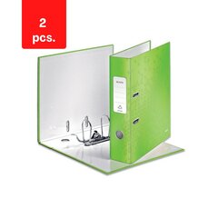 Папка-регистратор LEITZ WOW 180°, A4, 80 мм зеленая, упаковка 2 шт. цена и информация | Канцелярские товары | kaup24.ee