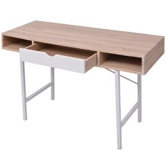 vidaXL sahtliga laud, tamme ja valget värvi hind ja info | Arvutilauad, kirjutuslauad | kaup24.ee