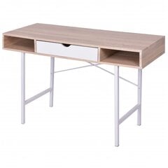 Стол с ящиком из дуба, белый цена и информация | Компьютерные, письменные столы | kaup24.ee