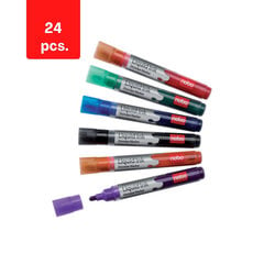 Tahvli markerid Nobo Liquid Ink, 12 tk, sh. värvid, pakis 2 tk цена и информация | Канцелярские товары | kaup24.ee