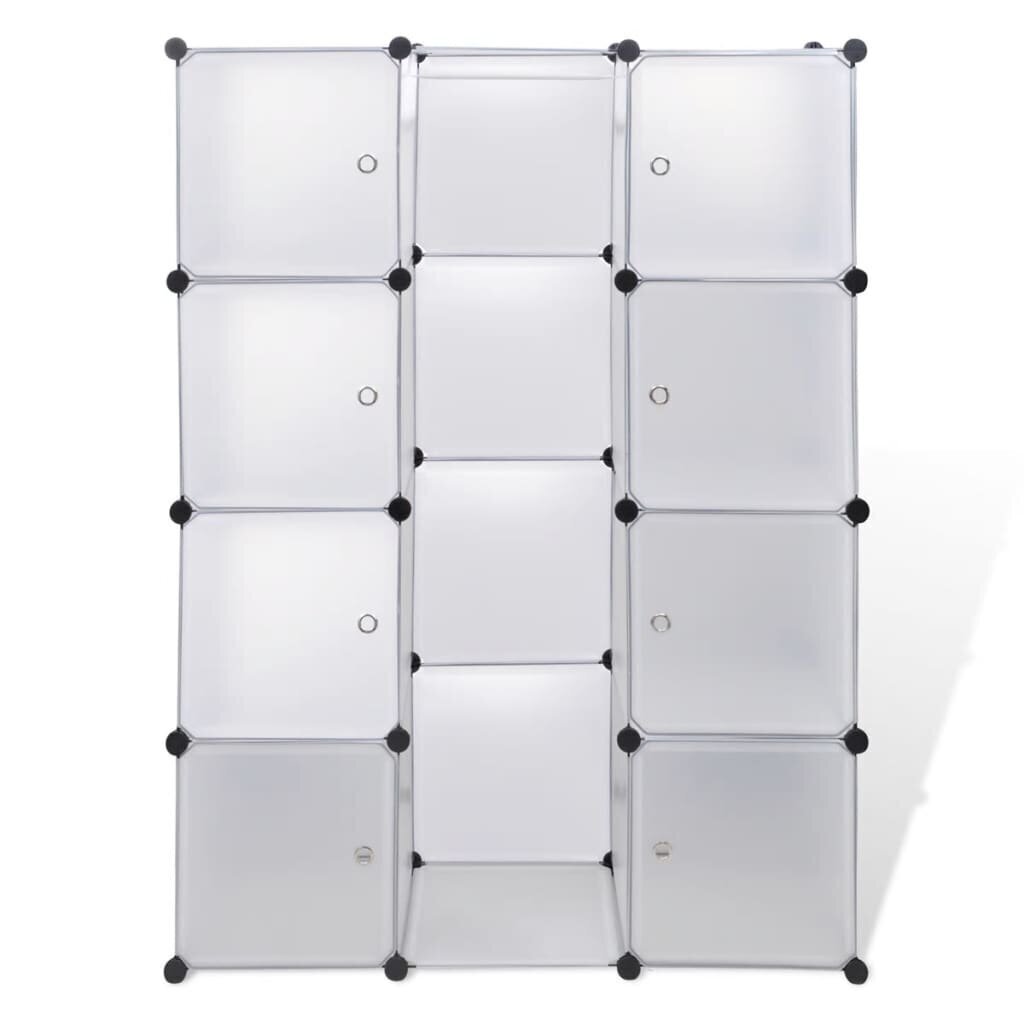 vidaXL modulaarne kapp 9 sektsiooniga, valge, 37 x 115 x 150 cm цена и информация | Kapid | kaup24.ee